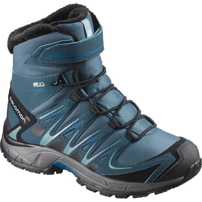 Salomon Israel XA PRO 3D TS CSWP K - Kids Winter Boots - Deep Turquoise (EYUB-02865)